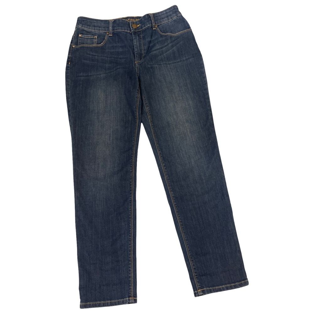 Chico's Platinum Denim Straight Leg Jeans Dark Wash Chico’s size 0.5